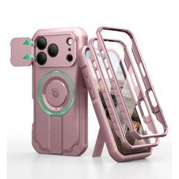 Husă Dexnor MagSafe Kickstand Camprotector iPhone 17 Pro, roz