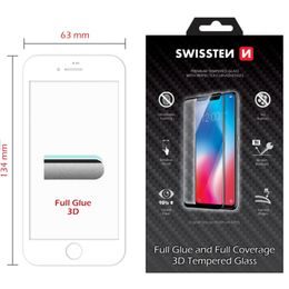 Swissten Ultra durable 3D Full Glue edzett védőüveg, Apple iPhone 7 / 8, fehér