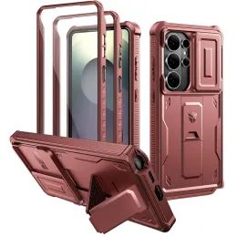 Dexnor 360 Kickstand Camprotector θήκη Samsung Galaxy S26 Ultra, μπορντό