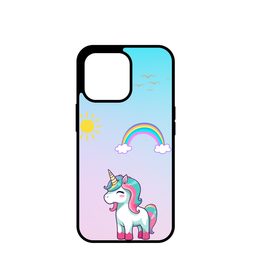 Momanio Handyhülle, iPhone 14 Pro, Einhorn und Regenbogen