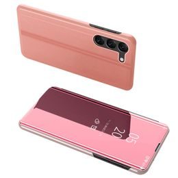 Clear view husă roz pentru telefon Samsung Galaxy S23