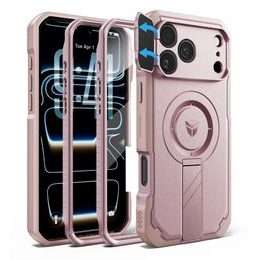 Dexnor MagSafe 360 Kickstand Case für iPhone 17 Pro Max / 18 Pro Max mit Kameraschutz - Rosa