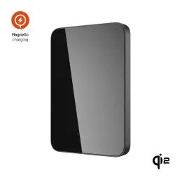 FIXED MagZen 5 Crystal powerbank vezeték nélküli Qi2 töltéssel és MagSafe támogatással, 5 000 mAh, fekete