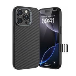 Husă Benks Magnetic Armor Pro Kevlar cu Ramă Metalică, iPhone 16 Pro Max, neagră