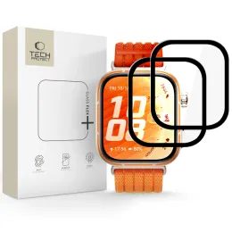 Tech-Protect Glass Flex+ Displayschutz für Huawei Watch Fit 5 Pro - Hybrides Panzerglas - 0,28 mm - 2 Stück - Schwarz