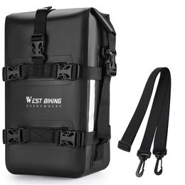 West Biking Vodoodporna kolesarska / motociklistična torba 5L, črna
