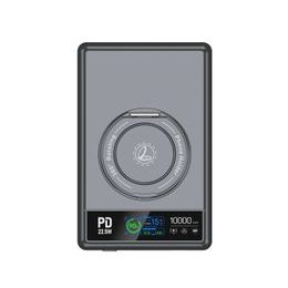 UltraThin MagSafe 15W Ασύρματη Φορητή Μπαταρία 10000 mAh με Φόρτιση Apple Watch και 360° Περιστρεφόμενη Βάση, Γκρι