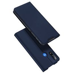 Dux Ducis Skin Leather case, könyv tok, Motorola Moto E7 Power, kék