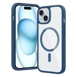 JP MagFit Clear MagSafe obal s N52 magnetom, iPhone 15, modrý