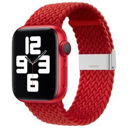 Strap Fabric řemínek pro Apple Watch 6 / 5 / 4 / 3 / 2 (44 mm / 42 mm) červený