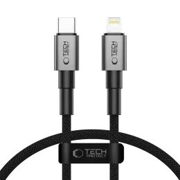 Tech-Protect UltraBoost DNA Lightning kábel, PD27W/3A, 0,25m, szürke
