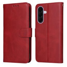 Magnet Schutzhülle für Samsung Galaxy A27 - Elegantes Leder Case mit Magnetverschluss - Rot