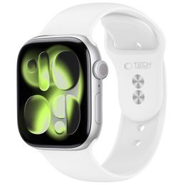 Tech-Protect silikoonrihm Apple Watch 8 / 9 / 10 / 11 / 12 / SE / Ultra (40 / 41 / 42 mm) – valge