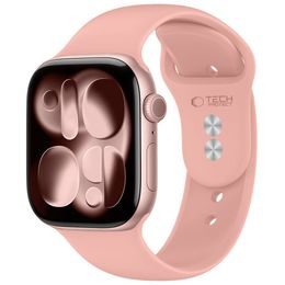 Tech-Protect Silicone rihm Apple Watch 8 / 9 / 10 / 11 / 12 / SE / Ultra (44 / 45 / 46 / 49 mm) – roosa