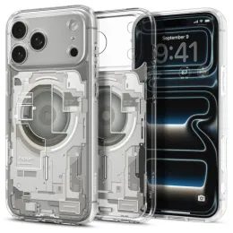 Spigen Ultra Hybrid Mag s MagSafe, iPhone 17 Pro / 18 Pro, zero one, natural titanium