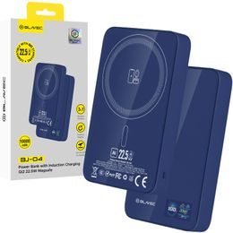 Blavec BJ-04 Slim 3în1 MagSafe powerbank USB-C, 10000mAh, 22,5W, albastru