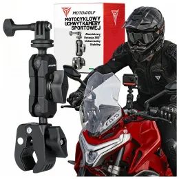 Motoros sportkamera tartó 360°, fekete