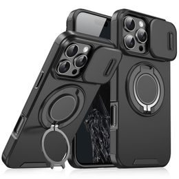 Camslide Stand etui, iPhone 16 Pro, črn
