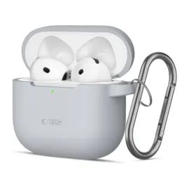 Tech-Protect szilikon tok, Apple AirPods 4 / 5, szürke