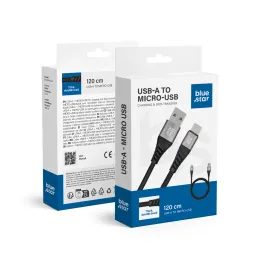 BlueStar USB-Kabel - Micro-USB 1,2 m, schwarz
