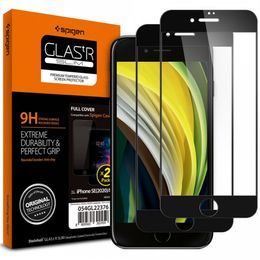 Spigen Full Cover Glass FC Displayschutz 2 Stück, iPhone 7 / 8 / SE 2020, schwarz