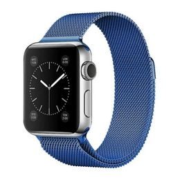 Curea Magnetic Strap pentru Apple Watch 7 (41mm), albastră