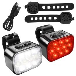 Alogy LED Fietsverlichting Set Voor- en Achterlicht 500 lm / 200 lm met USB-C Oplaadbaar