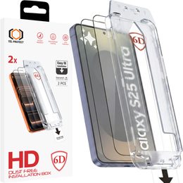 Tel Protect Dust-Free Easy Fit 6D tvrdené sklo, Samsung Galaxy S25 Ultra, 2 kusy, čierne