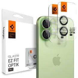 Spigen Optik.TR Ez Fit защита за камера, 2 броя, iPhone 16 / 16 Plus / 17, зелена
