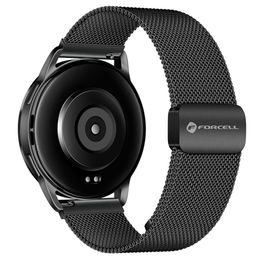 F-Design FS11 Stahlarmband für Samsung Watch 20 mm, schwarz