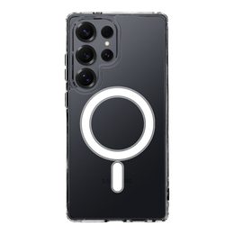 Samsung Galaxy S25 Ultra Hoesje - Tactical MagForce - MagSafe geschikt - Transparant (Anti-geel)
