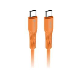 Cablu Forcell F-Energy USB-C - USB-C, QC4.0, PD, 5A, 100W, 1 m, portocaliu