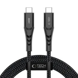 Tech-Protect UB11T UltraBoost kábel USB-C, PD240W/QC3.0, 2m, fekete