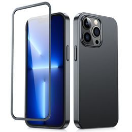 Husă Joyroom 360 Full Case + folie de sticlă securizată, iPhone 13 Pro, neagră