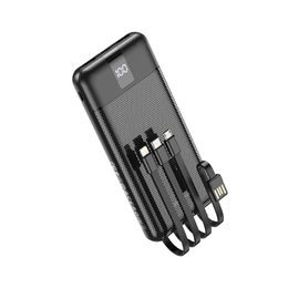 Borofone PowerBanka 10000 mAh 2x USB + 3 kabely, BJ20 Mobile, 3v1, černá