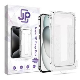 JP Nano 5D Προστατευτικό Γυαλί Εύκολης Εφαρμογής, iPhone 15, μαύρο
