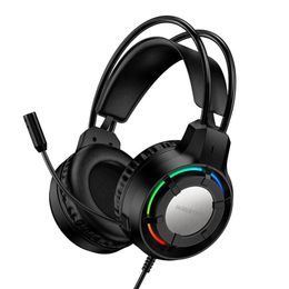 Borofone Wave Gaming Headset (BO112) - Kabelgebundener Over-Ear Kopfhörer mit Mikrofon - Schwarz