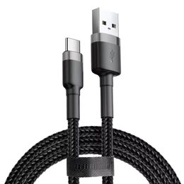 JP najlonski kabel USB do USB-C, 2 metra, črn