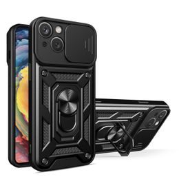 Hybrid Armor Camshield, iPhone 15, crni