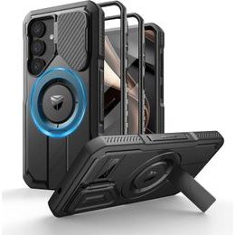 Dexnor MagSafe 360 Kickstand Camprotector maska Samsung Galaxy S25, crna