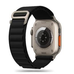 Tech-Protect Nylon PRO pásek, Apple Watch 4 / 5 / 6 / 7 / 8 / 9 / SE (38 / 40 / 41 mm), černé