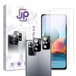 JP Combo pack, Súprava 2 tvrdených skiel a 2 sklíčok pre šošovku, Xiaomi Redmi Note 10