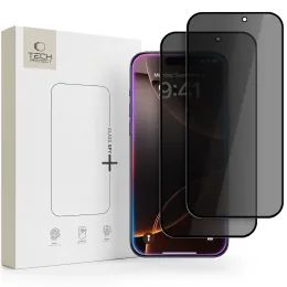 iPhone 18 Pro Max apsauginis stiklas – Tech-Protect Privacy grūdintas stiklas, 2 vnt.