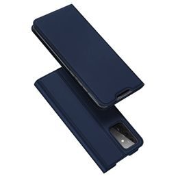 Dux Ducis Skin Leather case, husă tip carte, Samsung Galaxy A72 4G / A72 5G, albastră