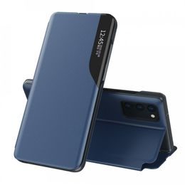 Eco Leather View Case, Samsung Galaxy A12, blau