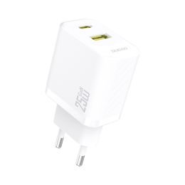 Dudao A26T φορτιστής USB-A + USB-C, GaN, 25W, λευκό