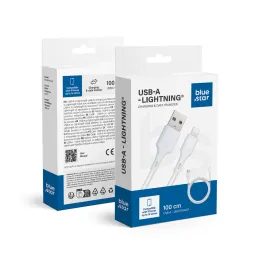 BlueStar USB - Lightning kábel 1 m, fehér