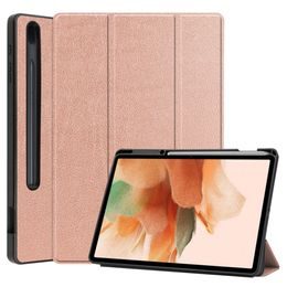 Techsuit FoldPro, Samsung Galaxy Tab S7 Plus / S8 Plus / S7 FE, Rose Gold