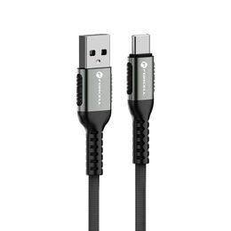 Forcell F-Energy Kabel USB A - USB-C, QC4.0, 3A, 66W, 0,5 m, schwarz