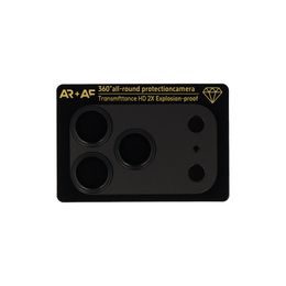 Zaščitno kaljeno steklo za kamero z aluminijastim okvirjem 360° Full Cover, iPhone 18 Pro Max, črno